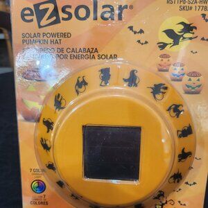 New in Package! EZ Solar Powered Pumpkin Hat/Pumpkin Solar Light